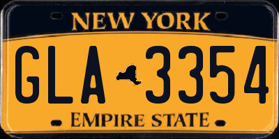 NY license plate GLA3354