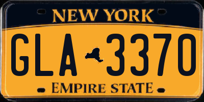 NY license plate GLA3370