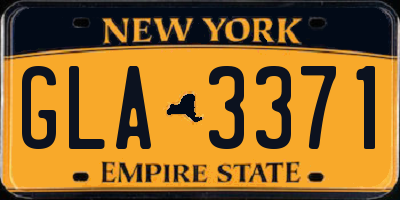 NY license plate GLA3371