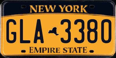 NY license plate GLA3380