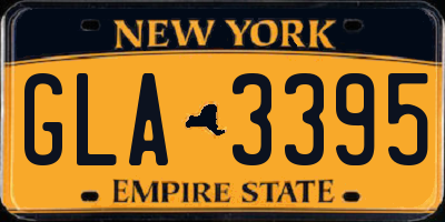 NY license plate GLA3395