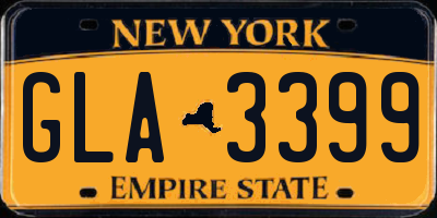 NY license plate GLA3399