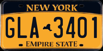 NY license plate GLA3401