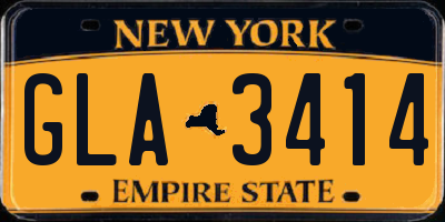 NY license plate GLA3414