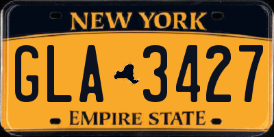 NY license plate GLA3427