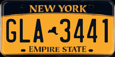 NY license plate GLA3441