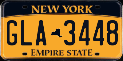 NY license plate GLA3448