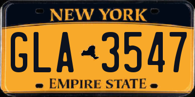 NY license plate GLA3547