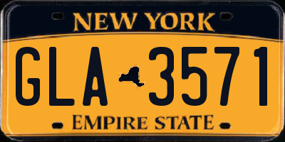 NY license plate GLA3571