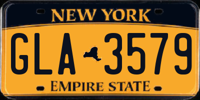 NY license plate GLA3579
