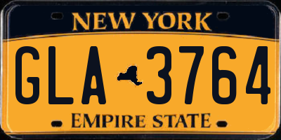 NY license plate GLA3764