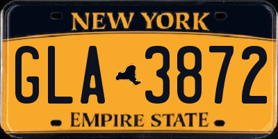NY license plate GLA3872