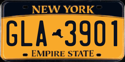 NY license plate GLA3901