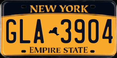 NY license plate GLA3904