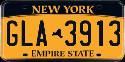 NY license plate GLA3913