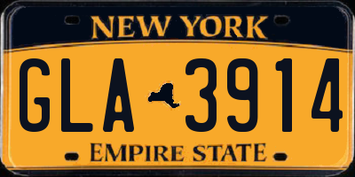 NY license plate GLA3914