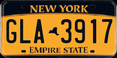 NY license plate GLA3917