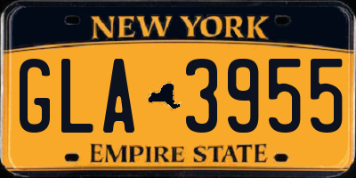 NY license plate GLA3955