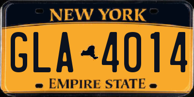 NY license plate GLA4014