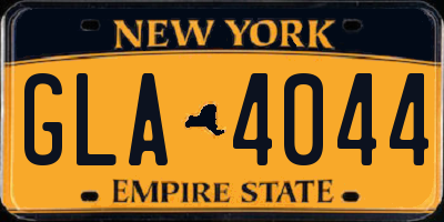 NY license plate GLA4044