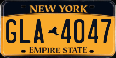 NY license plate GLA4047