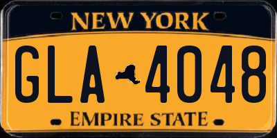 NY license plate GLA4048