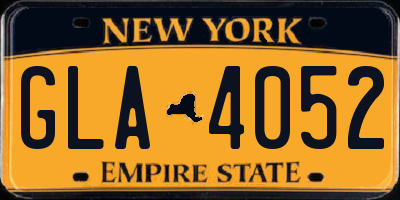 NY license plate GLA4052