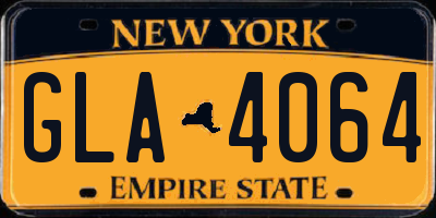 NY license plate GLA4064