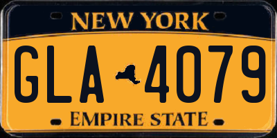 NY license plate GLA4079