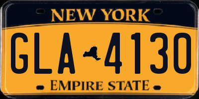 NY license plate GLA4130