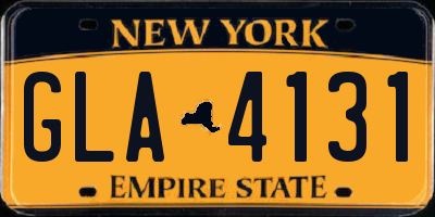 NY license plate GLA4131
