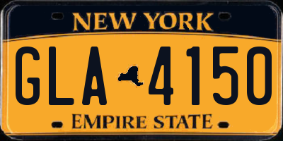 NY license plate GLA4150