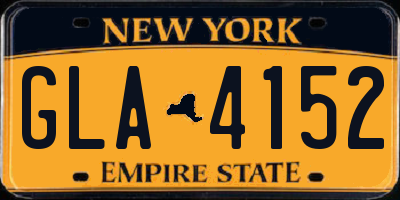 NY license plate GLA4152