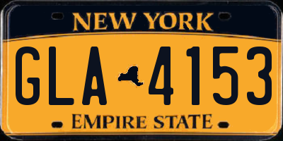 NY license plate GLA4153
