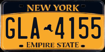 NY license plate GLA4155