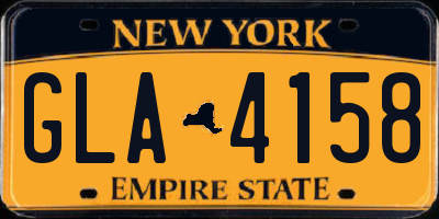 NY license plate GLA4158