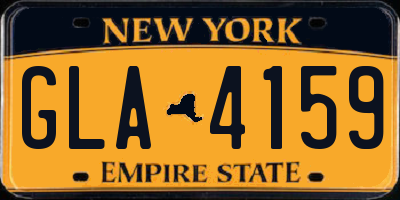 NY license plate GLA4159