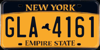 NY license plate GLA4161