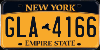 NY license plate GLA4166