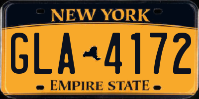 NY license plate GLA4172