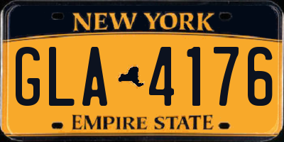 NY license plate GLA4176
