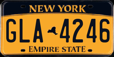 NY license plate GLA4246