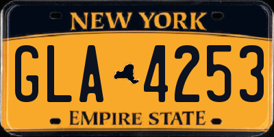 NY license plate GLA4253