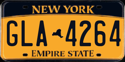 NY license plate GLA4264