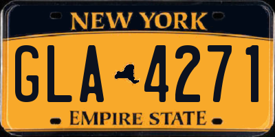 NY license plate GLA4271