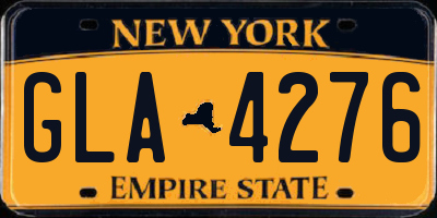 NY license plate GLA4276