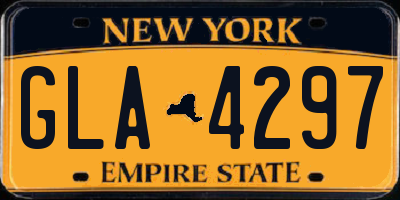 NY license plate GLA4297