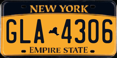 NY license plate GLA4306
