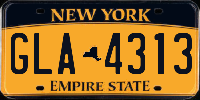 NY license plate GLA4313