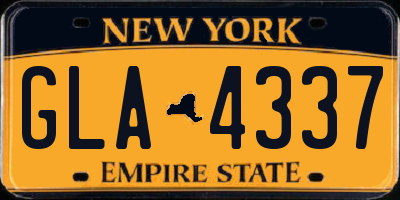 NY license plate GLA4337